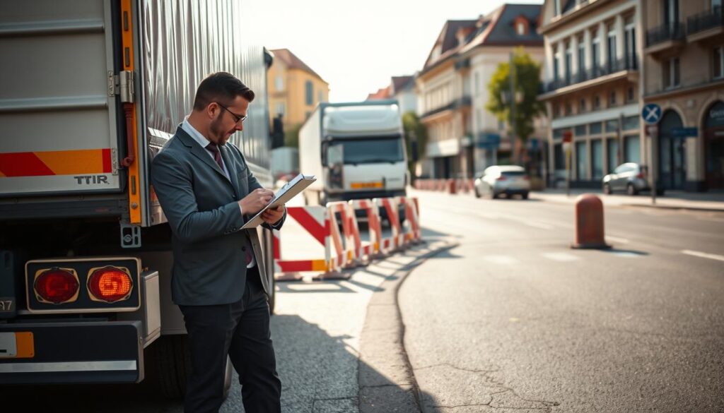 Ocena uszkodzeń przy cofaniu tir w Niemczech