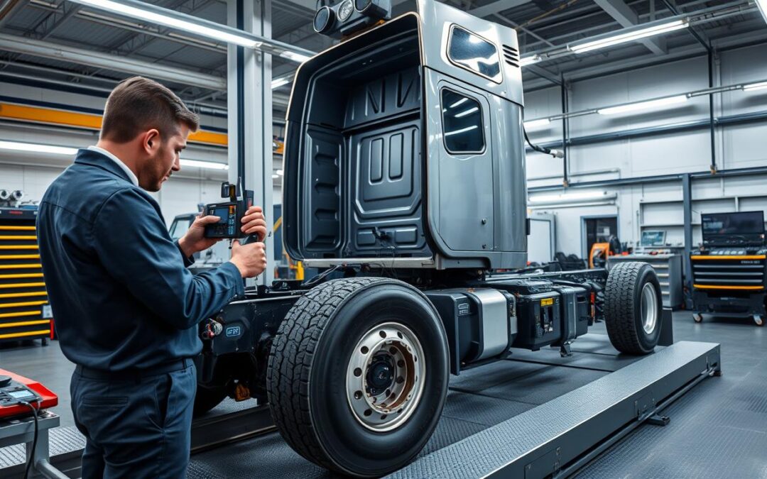 Badanie deformacji podwozia ciężarowego w Niemczech – MOTOEXPERT