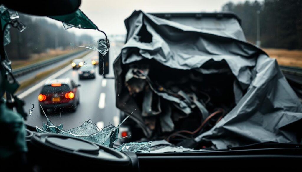 Ocena kabiny ciężarówki po zderzeniu