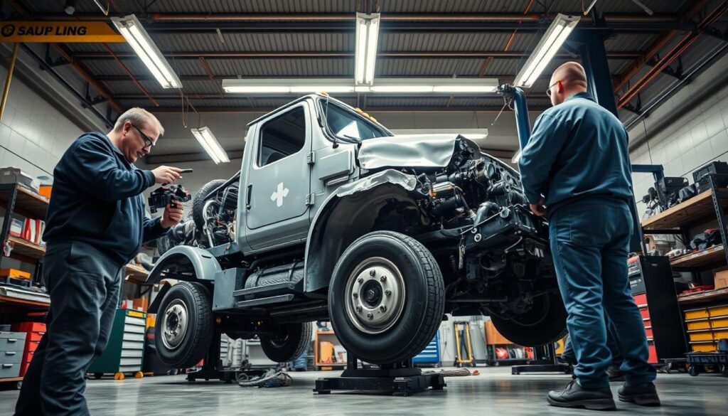 naprawa powypadkowa ciężarówki